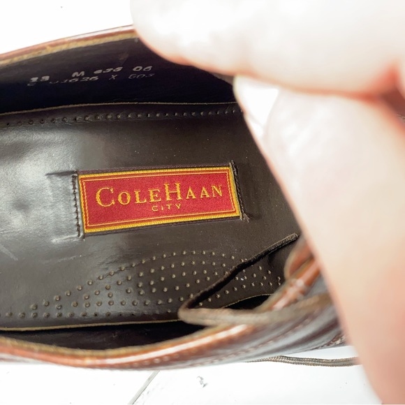 Cole Haan City Dress Shoes Derby Split Toe Brown Vintage C01626 Men’s Size 13 - Picture 9 of 11
